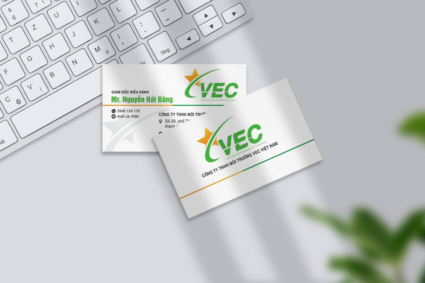 card visit công ty môi trường vec