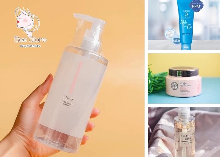 da dầu mụn dùng nước tẩy trang nào