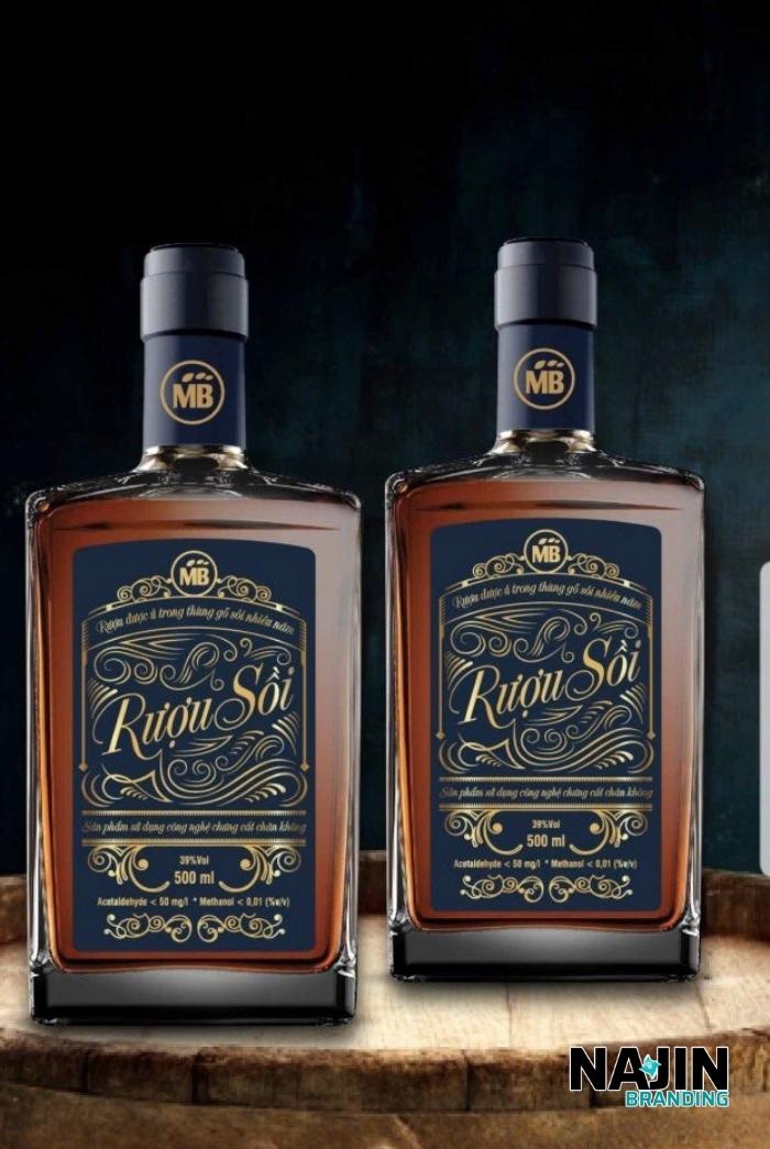 thiết kế tem nhãn rượu