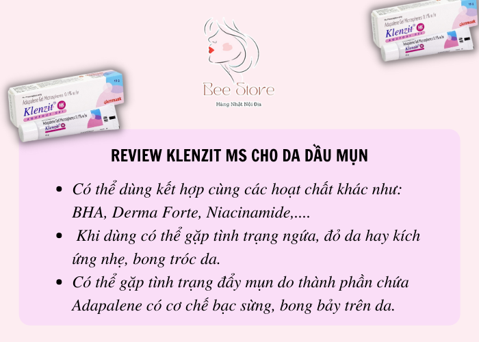 klenzit ms kết hợp với niacinamide được không