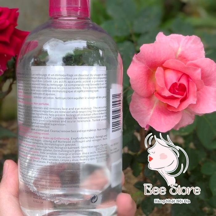 tẩy trang bioderma hồng 500ml