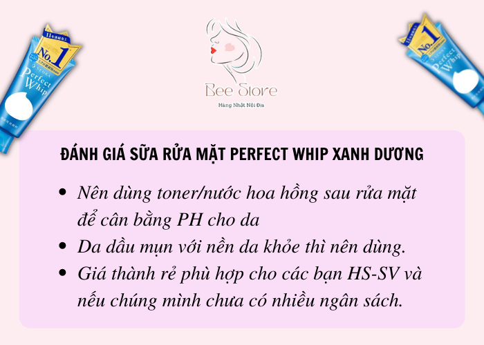 sữa rửa mặt perfect whip mẫu mới