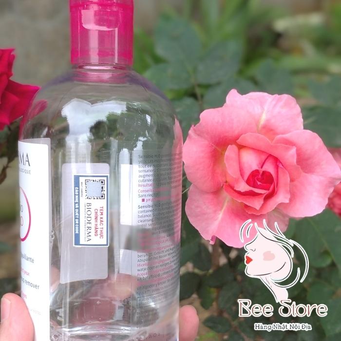tẩy trang bioderma hồng 500ml