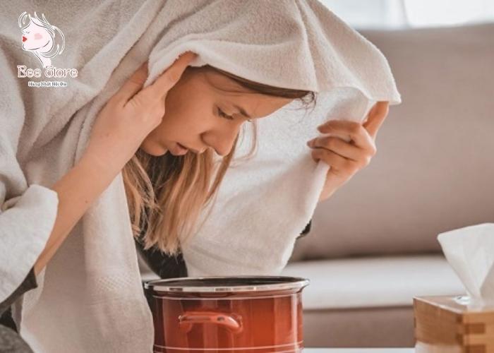 xông mặt trị mụn đầu đen