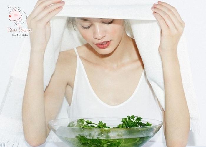 xông mặt trị mụn ẩn