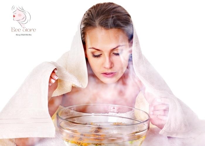 xông mặt trị mụn