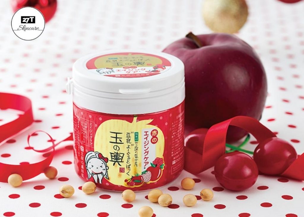 mặt nạ tofu nhật màu đỏ