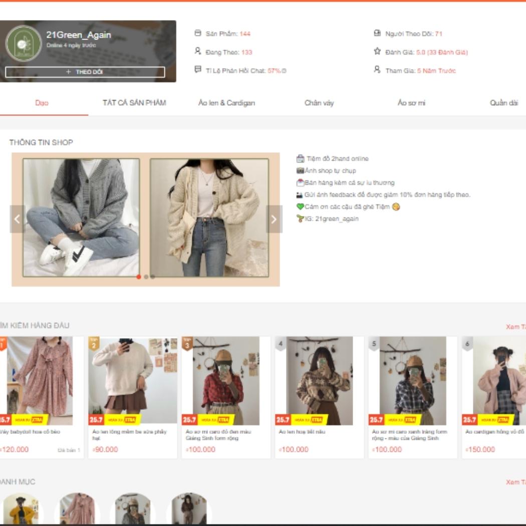 21Green_Again bán đồ si trên shopee