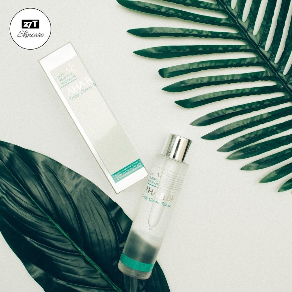 acid toner thường chứa aha, bha
