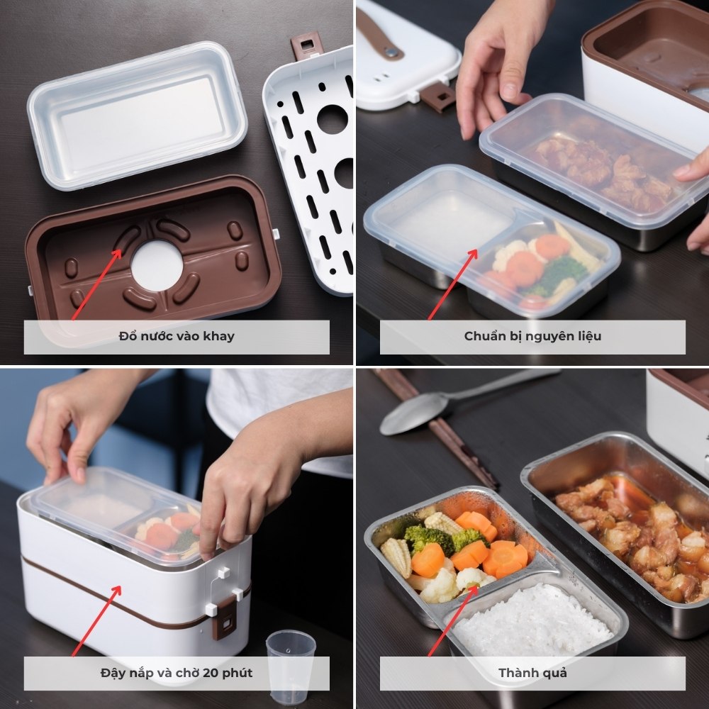 Hướng dẫn sử dụng hộp cơm Mocato